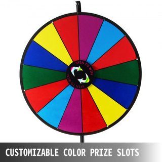 Rueda de Premios de Color de 61 cm con Soporte de Tripié Rueda de Premios de Color 14 Slots Dry Ease Spinner de Fortuna Juego de Giro de Fortuna