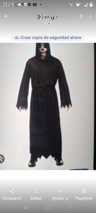 Disfraz de la muerte negro