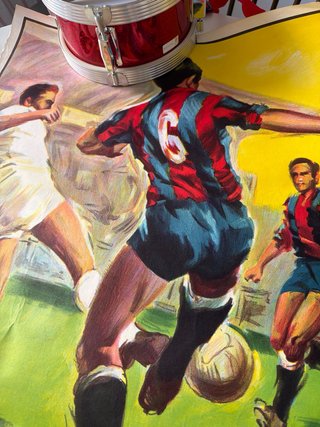 Cartel antiguo fútbol C. Villalba 1984