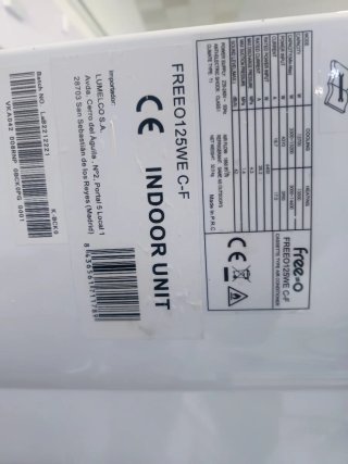 Aire Acondicionado Free-O 125WE C-F