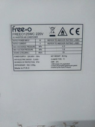 Aire Acondicionado Free-O 125WE C-F