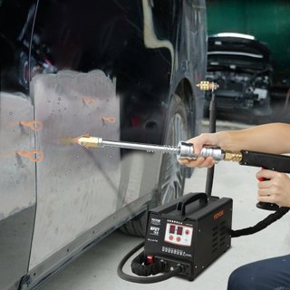 Kit de Reparación de Abolladuras con Soldador, Máquina de Soldadura por Puntos con Extractor de Abolladuras de Martillo Deslizante, Kit Profesional de Eliminación de Abolladuras para Reparación de...