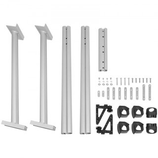 Rack para Camiones, Capacidad de 800 lbs, Rack de Escalera de Aluminio de 71"x32" para Camiones con 8 C-clamps Sin Perforación, Juego de Dos Barras de Rack para Canoa, Tabla de Surf, Madera, Escalera