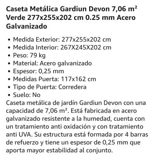 Caseta Metálica GARDIUM "NUEVA"