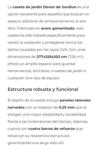 Caseta Metálica GARDIUM "NUEVA"
