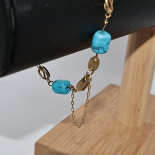 Pulsera Oro 18k con Turquesas