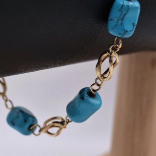 Pulsera Oro 18k con Turquesas