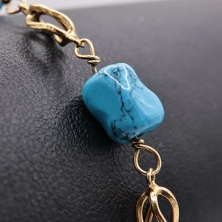 Pulsera Oro 18k con Turquesas