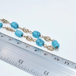 Pulsera Oro 18k con Turquesas