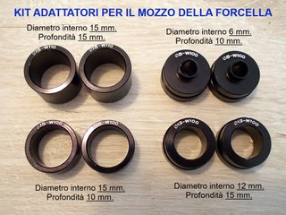 KIT fissaggio FORCELLA ANTERIORE bici MTB STRADA