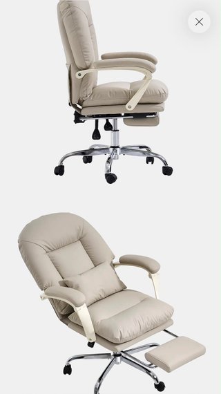 Silla ergonómica reclinable con reposapiés