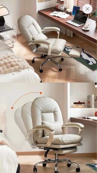 Silla ergonómica reclinable con reposapiés