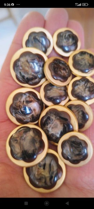 4 bottoni gioiello vintage oro madreperla