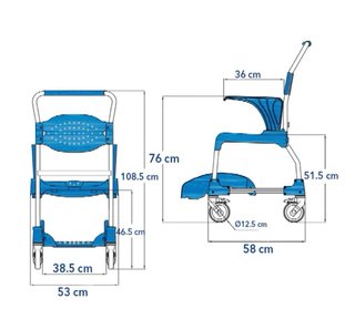 Silla de baño para personas movilidad reducida