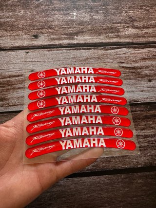 KIT PEGATINAS GEL 3D YAMAHA LOGO LLANTA MOTO