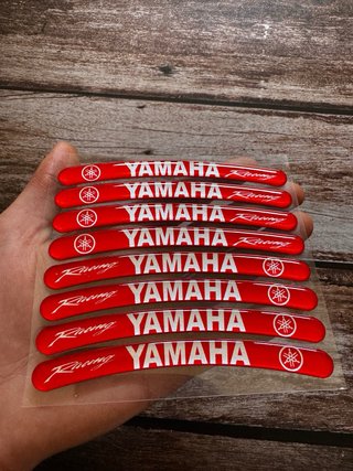 KIT PEGATINAS GEL 3D YAMAHA LOGO LLANTA MOTO