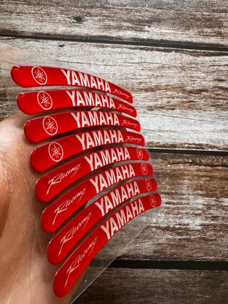 KIT PEGATINAS GEL 3D YAMAHA LOGO LLANTA MOTO