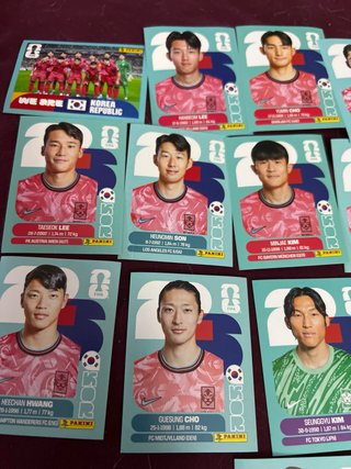 15 cromos Corea Mundial Panini