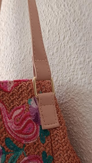 Bolso Cesta Bordado NUEVO A ESTRENAR