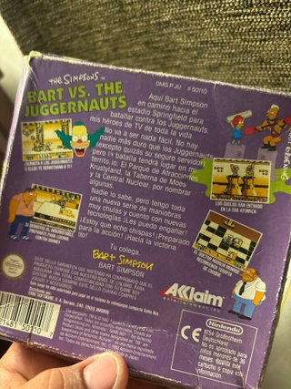 The Simpsons Bart vs. The Juggernauts Game Boy