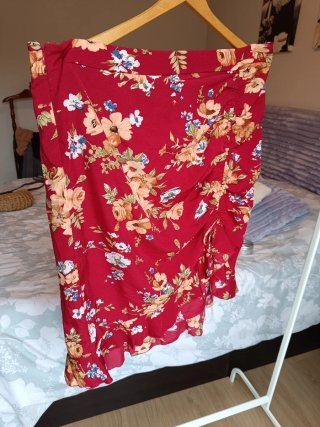 Falda midi floral mujer XXL estilo Boho Chic