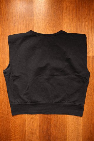 Chaleco Negro Elástico Mujer Vintage