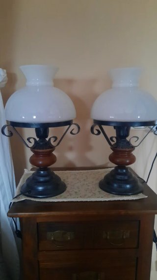 2 Lámparas de Mesa Vintage
