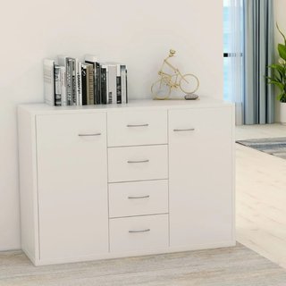 Credenza Bianca 88x30x65 cm in Legno Multistrato · Vetrine
