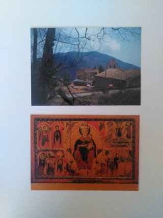 2 Postales Santuari del Coll Osor Girona