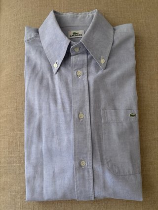 Camisa Lacoste Oxford manga corta azul hombre