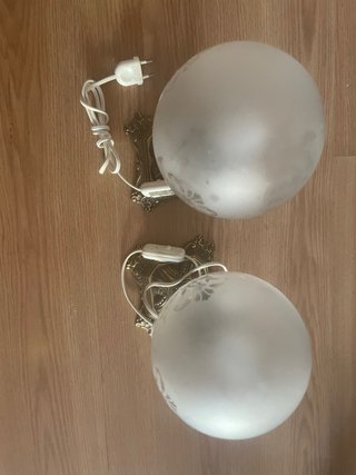 Juego de 2 lámparas de mesa doradas