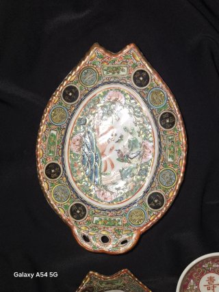 Porcelana China Antigua Decorada