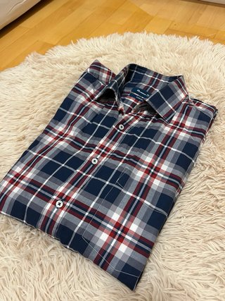 Camisa cuadros Massimo Dutti azul y roja