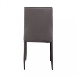 Sedia da Pranzo Ecopelle Marrone e Acciaio 43x90cm