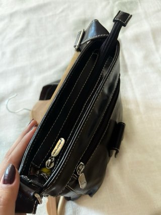 Bolso vintage cuero marrón