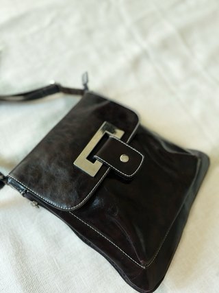 Bolso vintage cuero marrón