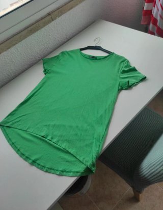 Camiseta Zara verde talla M
