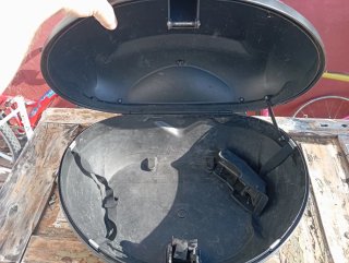 Cajón Baúl Moto Vespa Negro Rojo