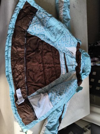 Chaqueta de esquí azul y gris