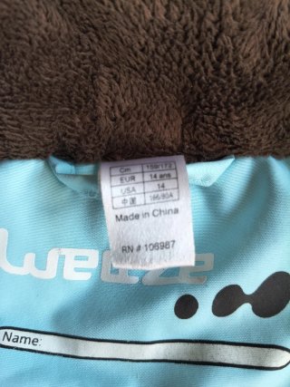 Chaqueta de esquí azul y gris