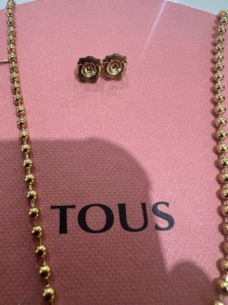 Conjunto Tous Collar y Pendientes Oso Turquesa