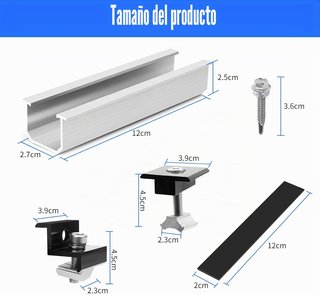 Kit Soportes Placas Solares Aluminio
