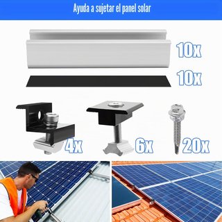 Kit Soportes Placas Solares Aluminio