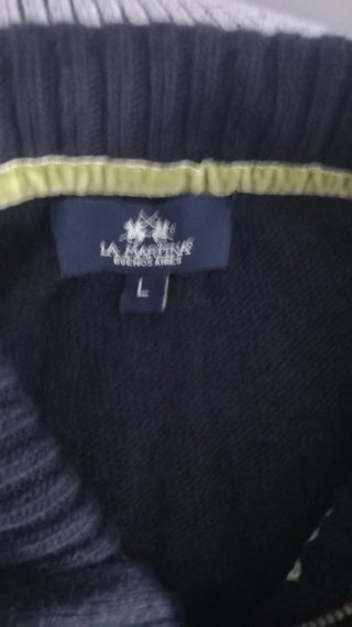Chaqueta La Martina azul marino con Escudo