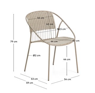 Sedia da esterno impilabile Atrani kave home