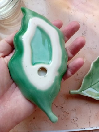 Piattini decorativi a forma di foglia