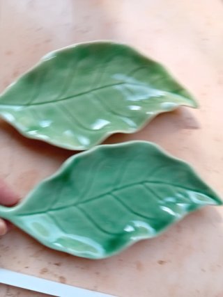 Piattini decorativi a forma di foglia