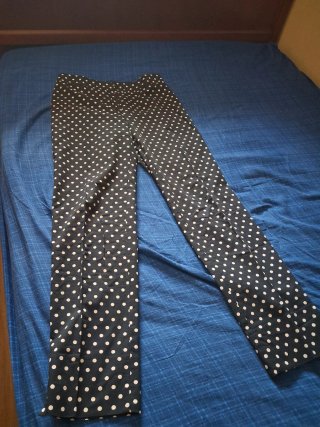 Pantaloni donna pois neri e bianchi