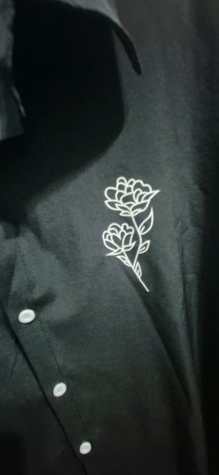 Camisa Negra Manga Corta XL