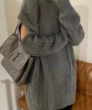 Bolso YSL Niki Piel Envejecida Gris
